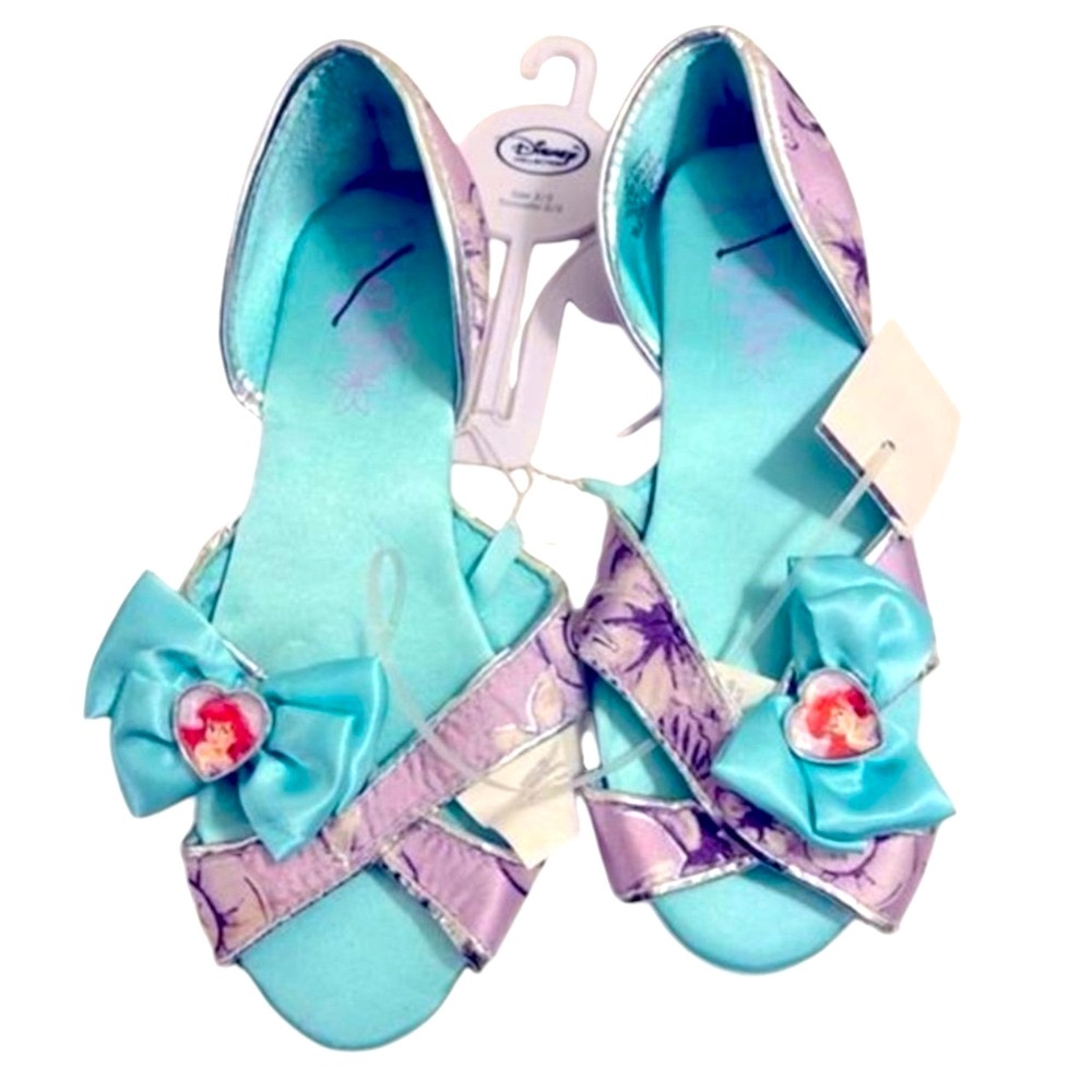 Disney Princess Arielle The Little Mermaid Girls Dress Up Shoes‎ Size 2/3